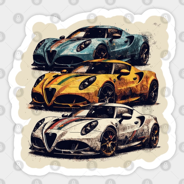 Alfa Romeo 4C Sticker by Vehicles-Art